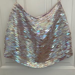 Vintage Hugo Buscati disco ball mini skirt